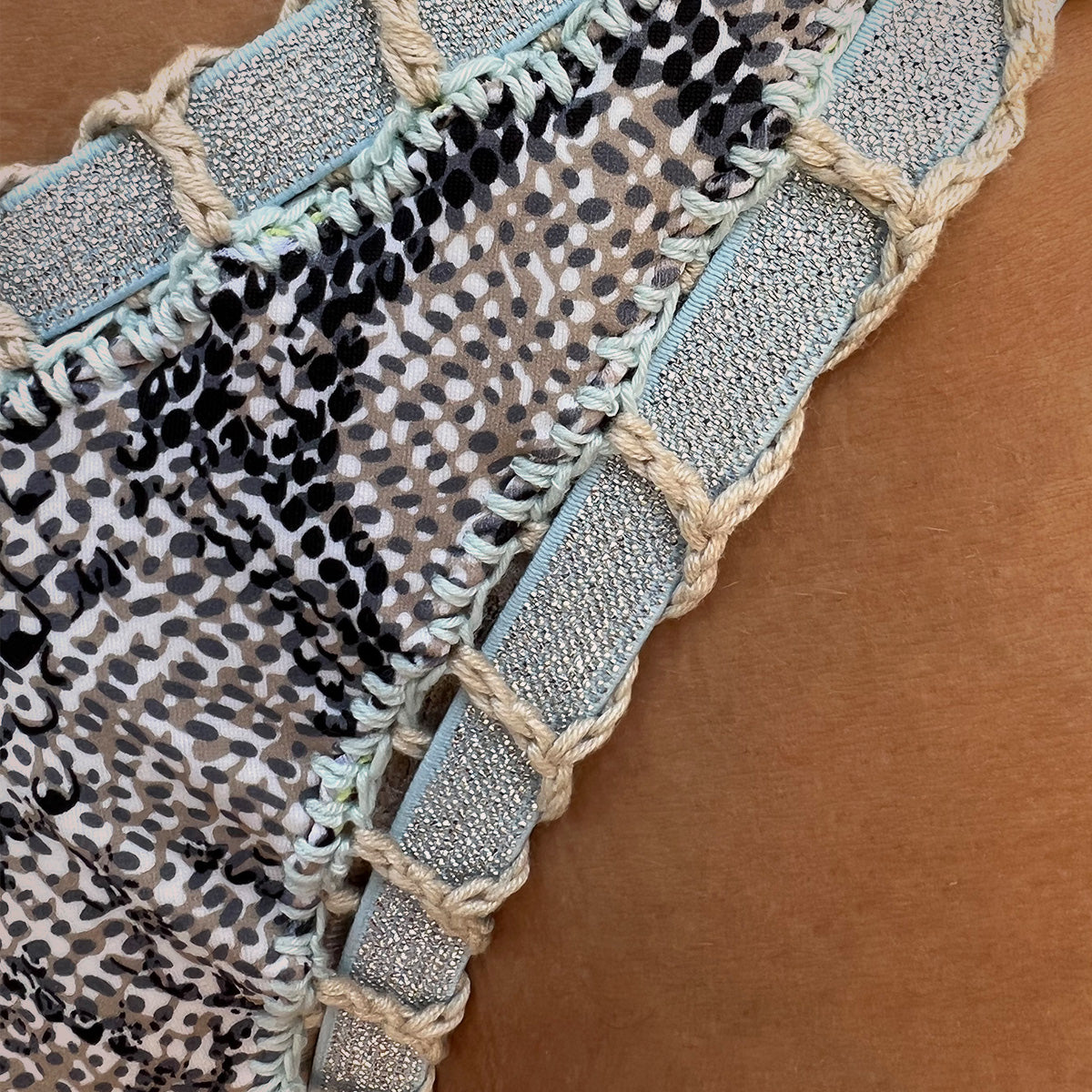 IXCHEL BOTTOM High Waist Doblevista Snake y Pistache