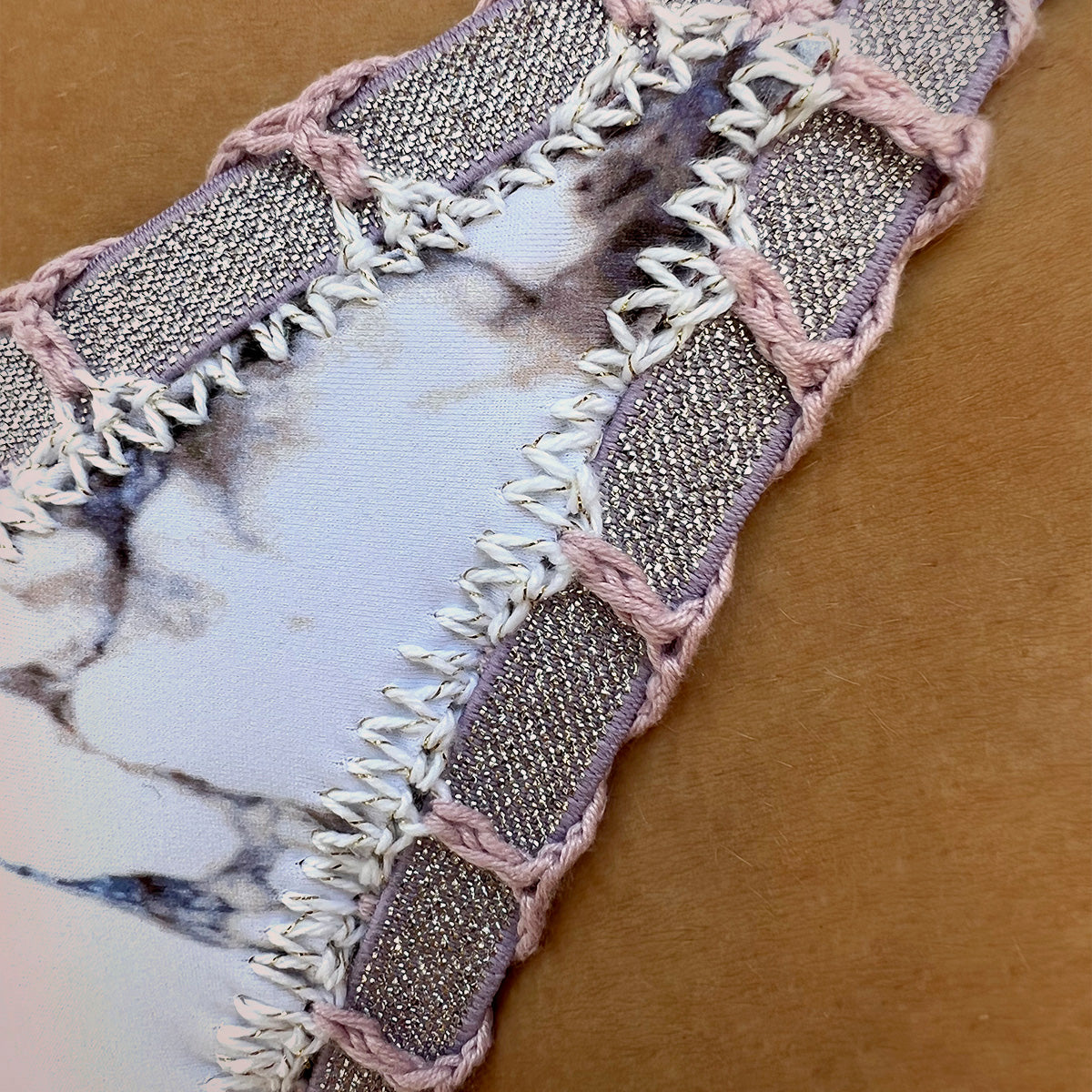 IXCHEL THONG High Waist Doblevista Marmol y Malva