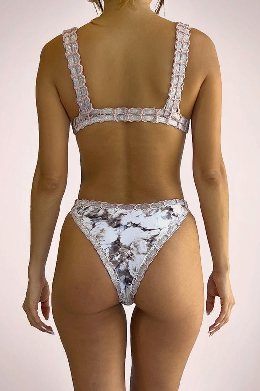 IXCHEL BOTTOM High Waist Doblevista Marmol y Malva